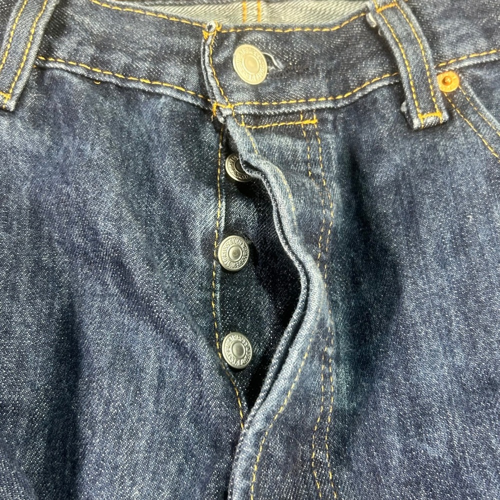 Levi Strauss 501 Original Fit Button Fly Jeans Dark Wash Mens W38 L32 - Picture 3 of 8